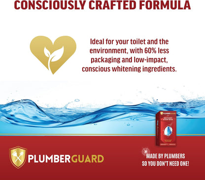 Toilet Tablets 4 Pack | Bleach & Chlorine Free, Dual-action Whitening with 1% Hydrogen Peroxide | Plumbers' Choice | Automatic Toilet Bowl Cleaner Tablets | Long-lasting Cleaning Supplies