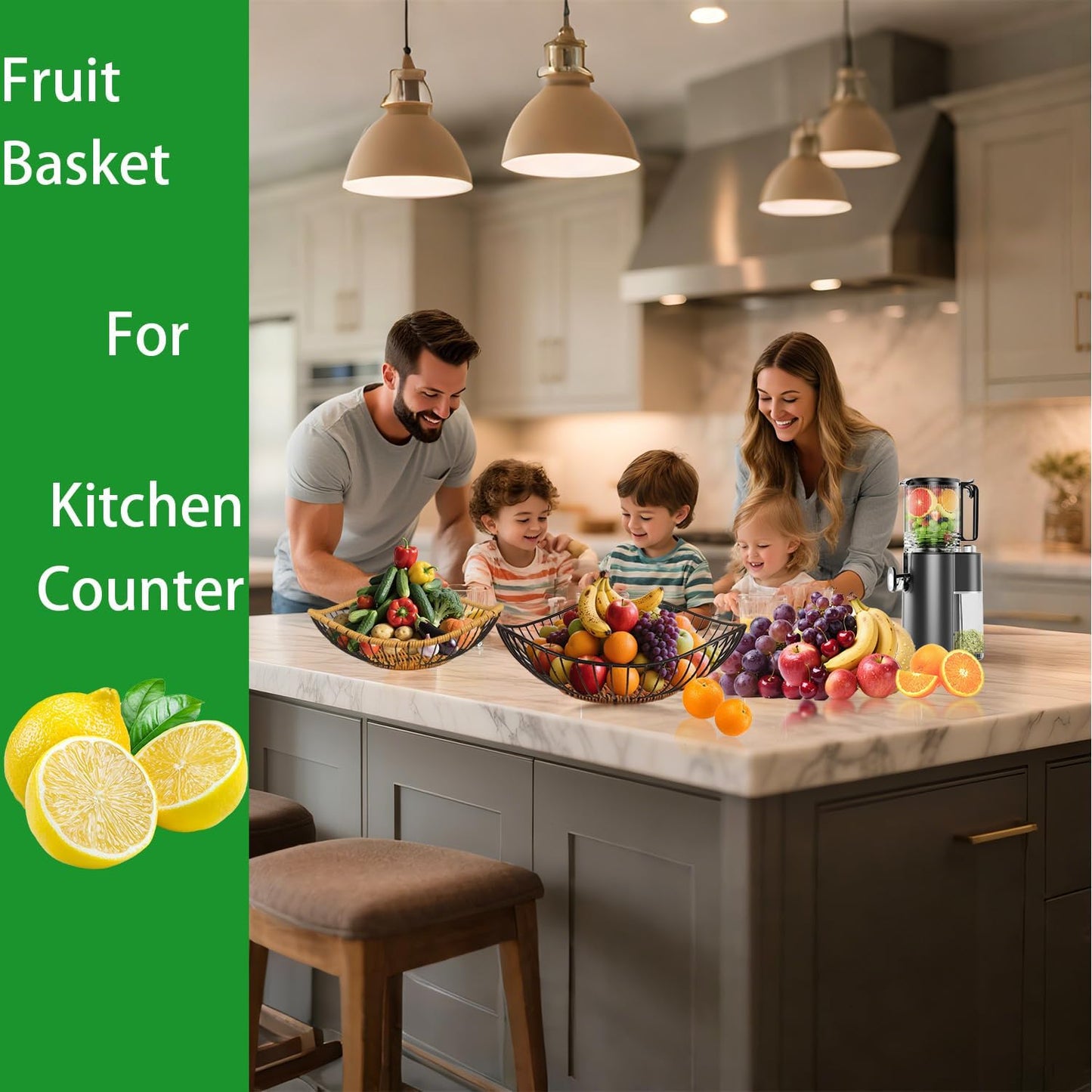 Vine Woven Iron Fruit Bowl, Metal Wire Fruit Basket, Vegetable Drain Basket, Storage Baskets for kitchen counter, countertop,Snacks, Candy, Bread,Cosmetics,Table decorative(13.8 x 4 Inches)