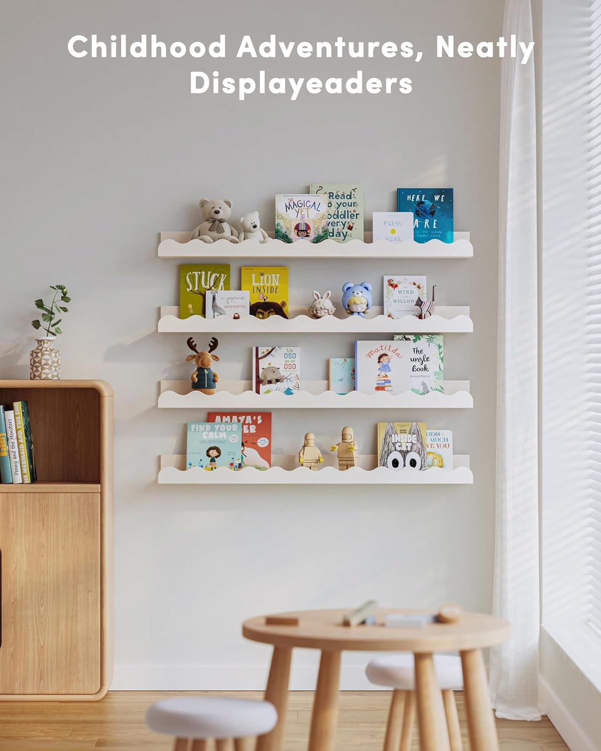 Nusery Shelves (White, 23 Inches)