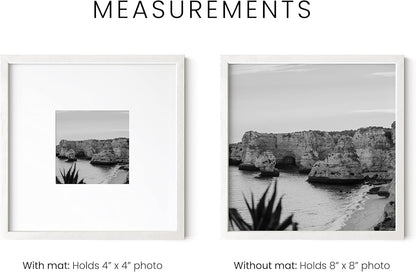 HAUS AND HUES White Square Frames Set of 3-8x8
