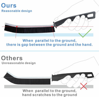 2 PCs Hard-bristled Crevice Cleaning Brush, Gap Cleaning Brush, Grout Brush for Kitchen, Bathroom, Bathtubs