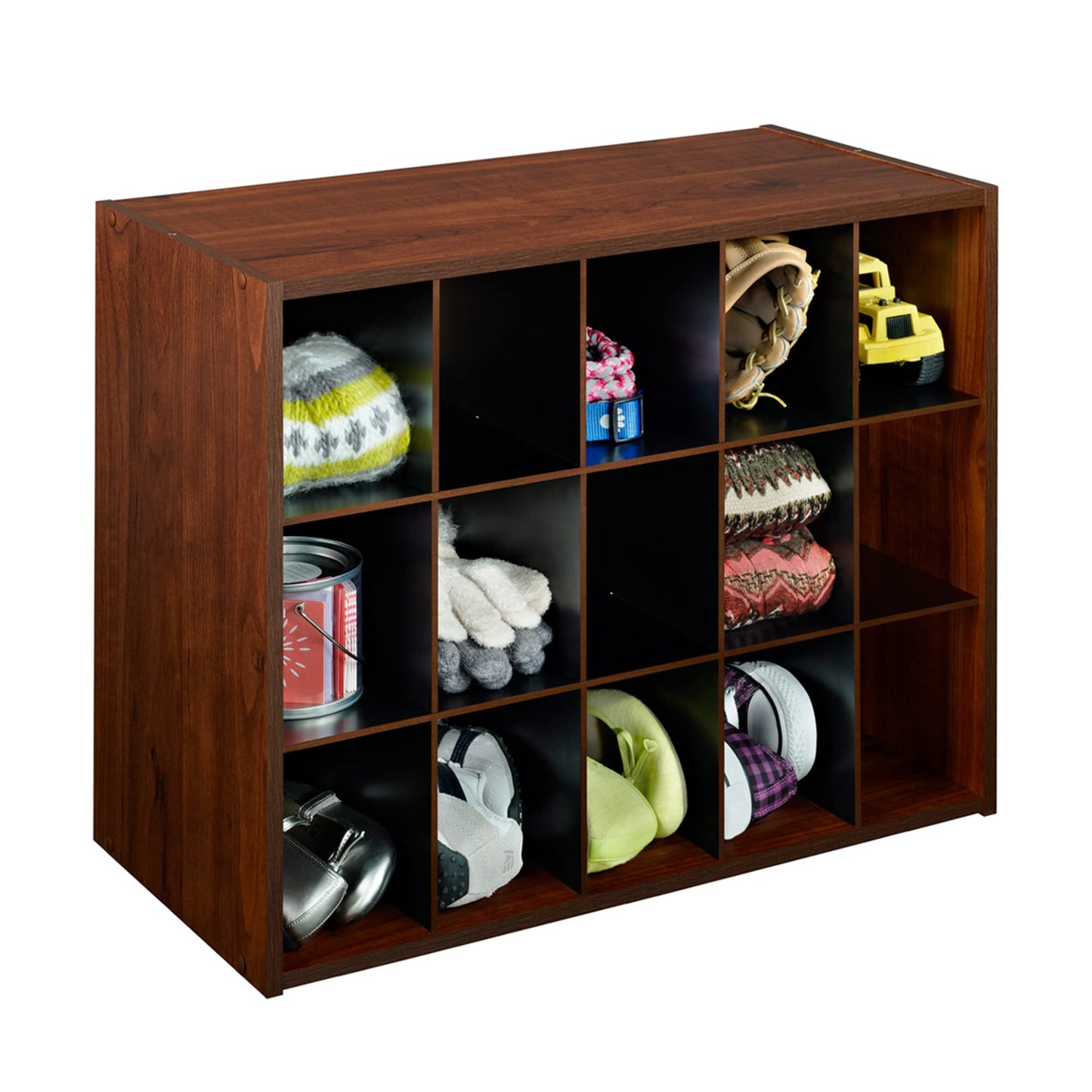 ClosetMaid 15 Cube Stackable Storage Organizer for Shoes, Bags, Crafts, Hobbies with Wood Shelves