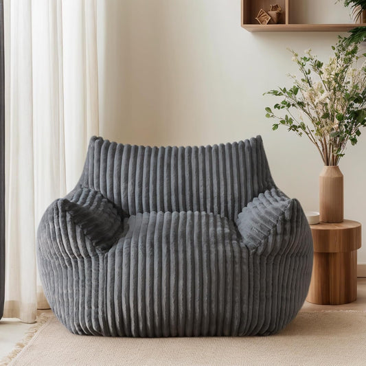 Oversized Bean Bag Chair for Adults, Giant Comfy Plush Boneless Bean Bag Couch with Filler for Kids