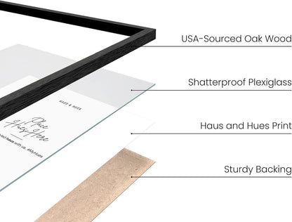 HAUS AND HUES Picture Frames for Wall - Set of 5 black photo frames, Photo Frame Collage, Bulk Picture Frames, Assorted Picture Frames, Picture Frames Bulk (Two 8x10, Three 12x16 Black)