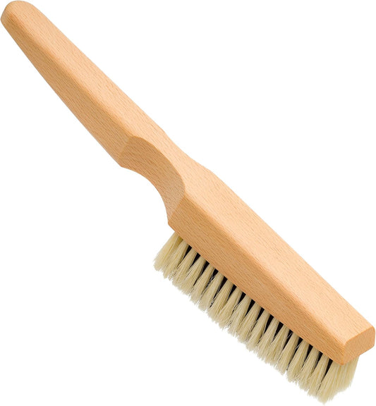 REDECKER Natural Pig Bristle Cashmere Brush with Oiled Beechwood Handle, 10-Inches Long, Two Layers