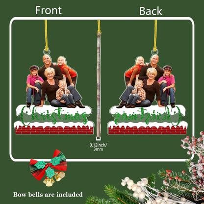 Personalized Christmas Ornament 2025, Photo Acrylic Customized Family Baby's Frist Christmas Ornament with Picture for Xmas Tree Decor Custom Gifts -Style4