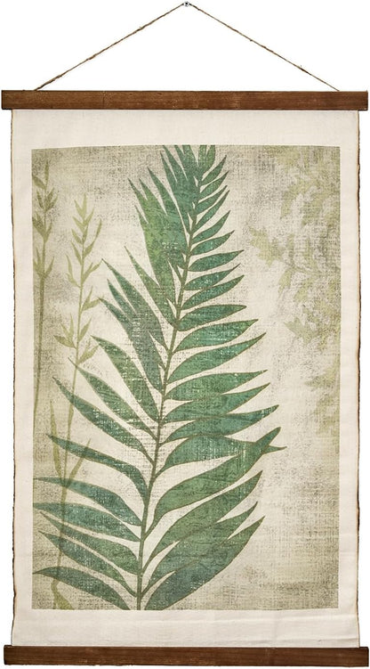 American Art Decor Leaf Wall Scroll Tapestry with Rope