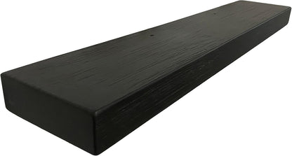 joelsantiques 36 Inch Wooden Floating Shelves for Wall - 36x6x2 in - Made of Natural Wood - Long Heavy Duty Rustic Wall Shelves for Bedroom - Perfect for Living Room, Kitchen - Black