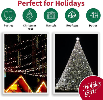 150 LED White String Lights - LED Christmas Decoration, Mini led Lights for Indoor Outdoor Home Holiday Party Wedding Independence Day Decoration