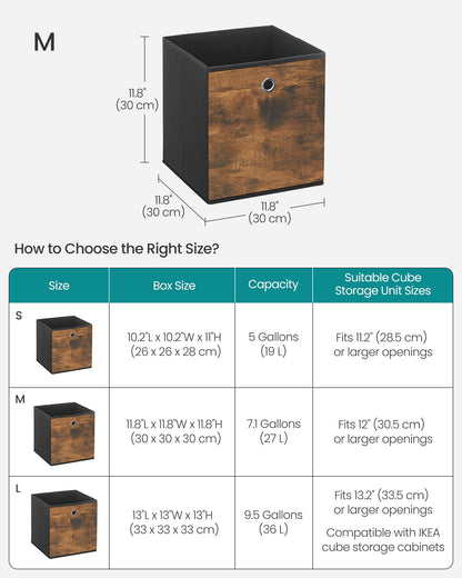 SONGMICS Storage Cubes, Foldable Fabric Storage Bins, Set of 8