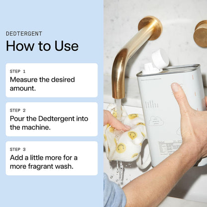 DedCool Liquid Laundry Dedtergent (Milk, 32 fl oz) Luxurious Fragrance, Scented, Removes Stains, Ideal for 60 Washes, Infused with Natural Essential Oils, Vegan, Non-Toxic, Cruelty & Dye Free