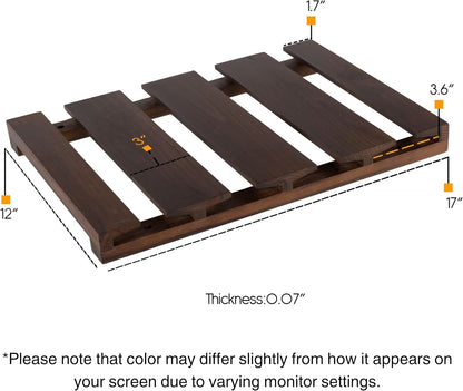 Rustic State Eze 4 Sectional Under Cabinet Mount Wood Stemware Rack Hanging Shelf Glassware Holder Bar Organizer with up to 12 Wine Glass Storage 12 Inch Deep Chestnut