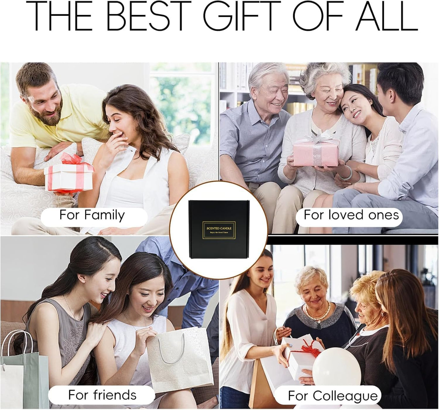 Scented Candles Gift Set for Women ??Soy Wax Small Candle Set with Lavender, Rose, Coconut & Strawberry ??Birthday Gifts for Women, Relaxing Aromatherapy Candles, Home Décor & Holiday Gift Set