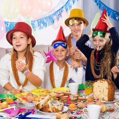 50PCS Bead Necklace, Orange Bead Necklaces Party Favors Bulk, 33" Mardi Gras Necklaces, Festival Parade Throw Accessories for Mardi Gras Halloween Wedding Party Celebrations Decorations