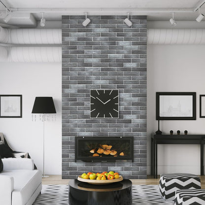 Vintage Faux Brick Wall Tiles, 3D Thin Brick Veneers for Bedroom, Bathroom, Kitchen, Fireplace and Fence Wall Panels (100, Whitewash Grey)