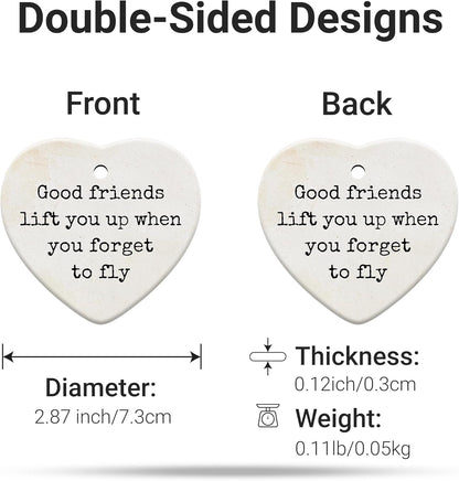 Friendship Gifts for Women, Best Friend, Funny, Work Besties, Sister, Friend Ornaments for Women, Ceramic Christmas Ornaments (Friend 3)