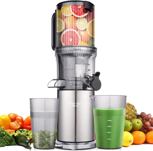 Juicer Machines, Cold Press Juicer with 5.0” Large Feed Chute Fit Whole Fruits & Vegetables