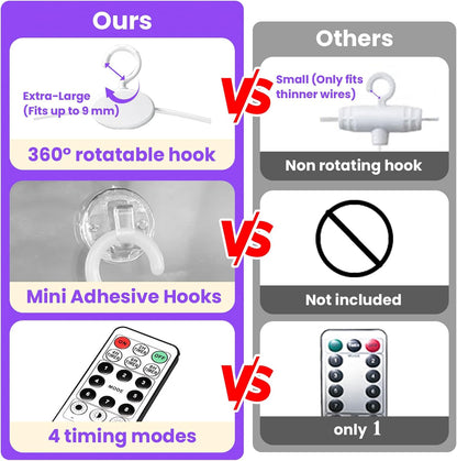 HXWEIYE 300LED Purple Fairy Curtain Hanging Lights with Remote 8 Modes Timer for Bedroom, 9.8x9.8Ft USB Plug in Christmas Fairy String Lights for Outdoor, Weddings, Party, Garden, Wall, Decorations