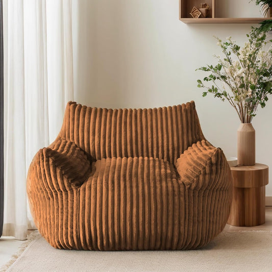 Oversized Bean Bag Chair for Adults, Giant Comfy Plush Boneless Bean Bag Couch with Filler for Kids