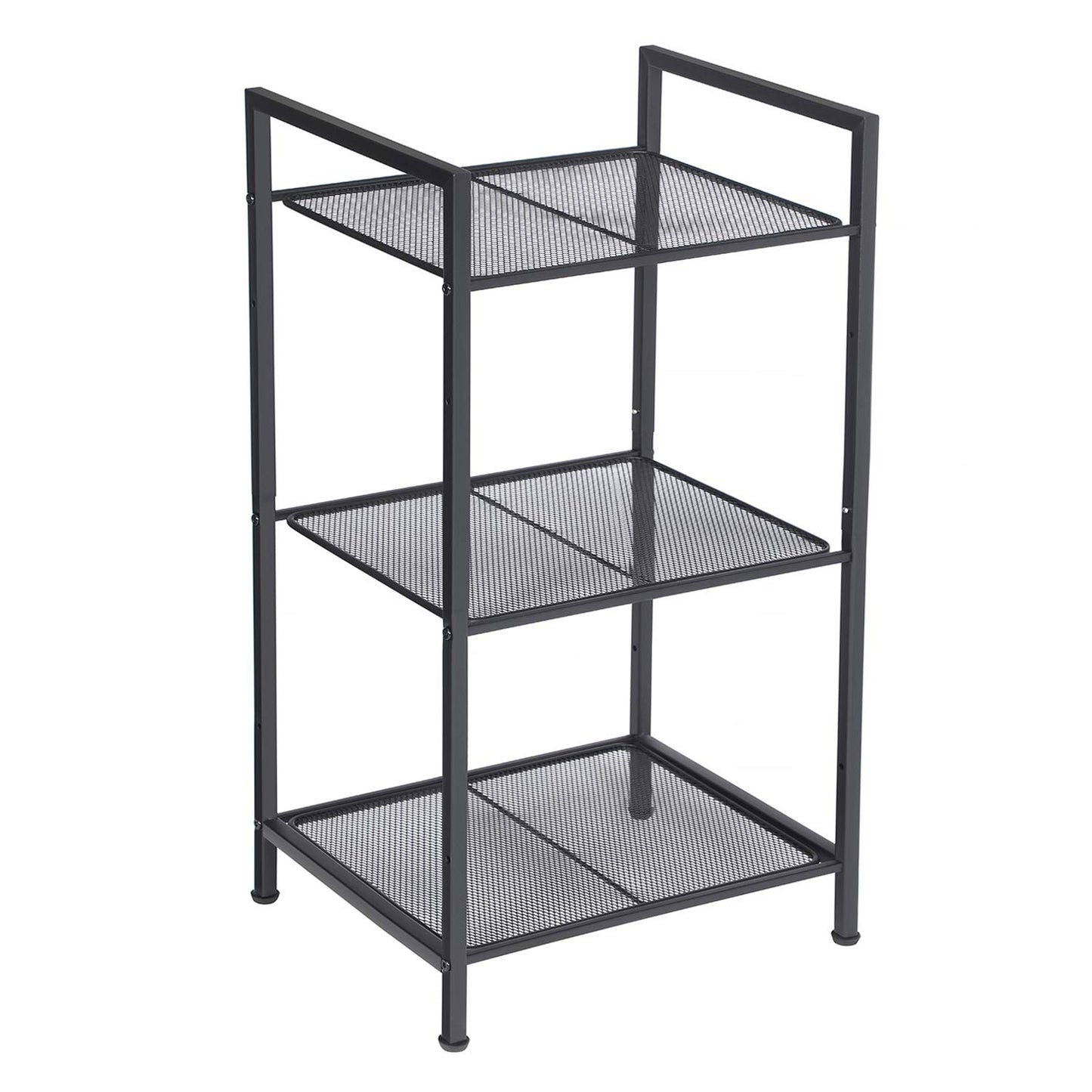 SONGMICS 3-Tier Storage Rack, Bathroom Shelf, Extendable Plant Stand with Adjustable Shelf, for