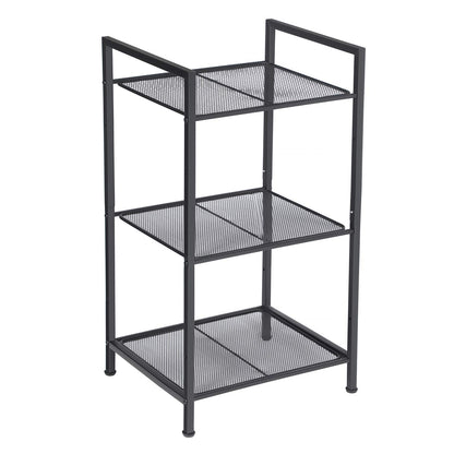 SONGMICS 3-Tier Storage Rack, Bathroom Shelf, Extendable Plant Stand with Adjustable Shelf, for