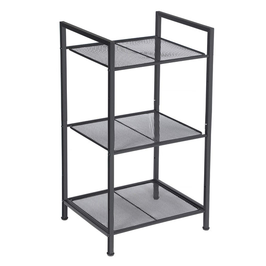 SONGMICS 3-Tier Storage Rack, Bathroom Shelf, Extendable Plant Stand with Adjustable Shelf, for