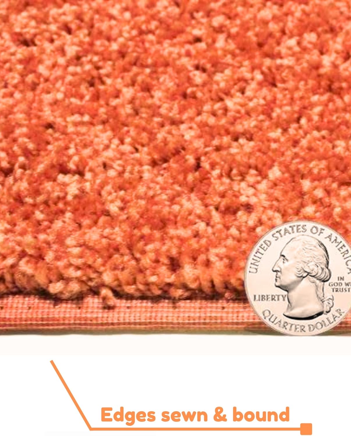 KOECKRITZ Soft and Colorful Kids Classroom Area Rugs (Passes Flammability Pill Test) Many Sizes and Bright Colors to Select from (8' Round, Tangerine)