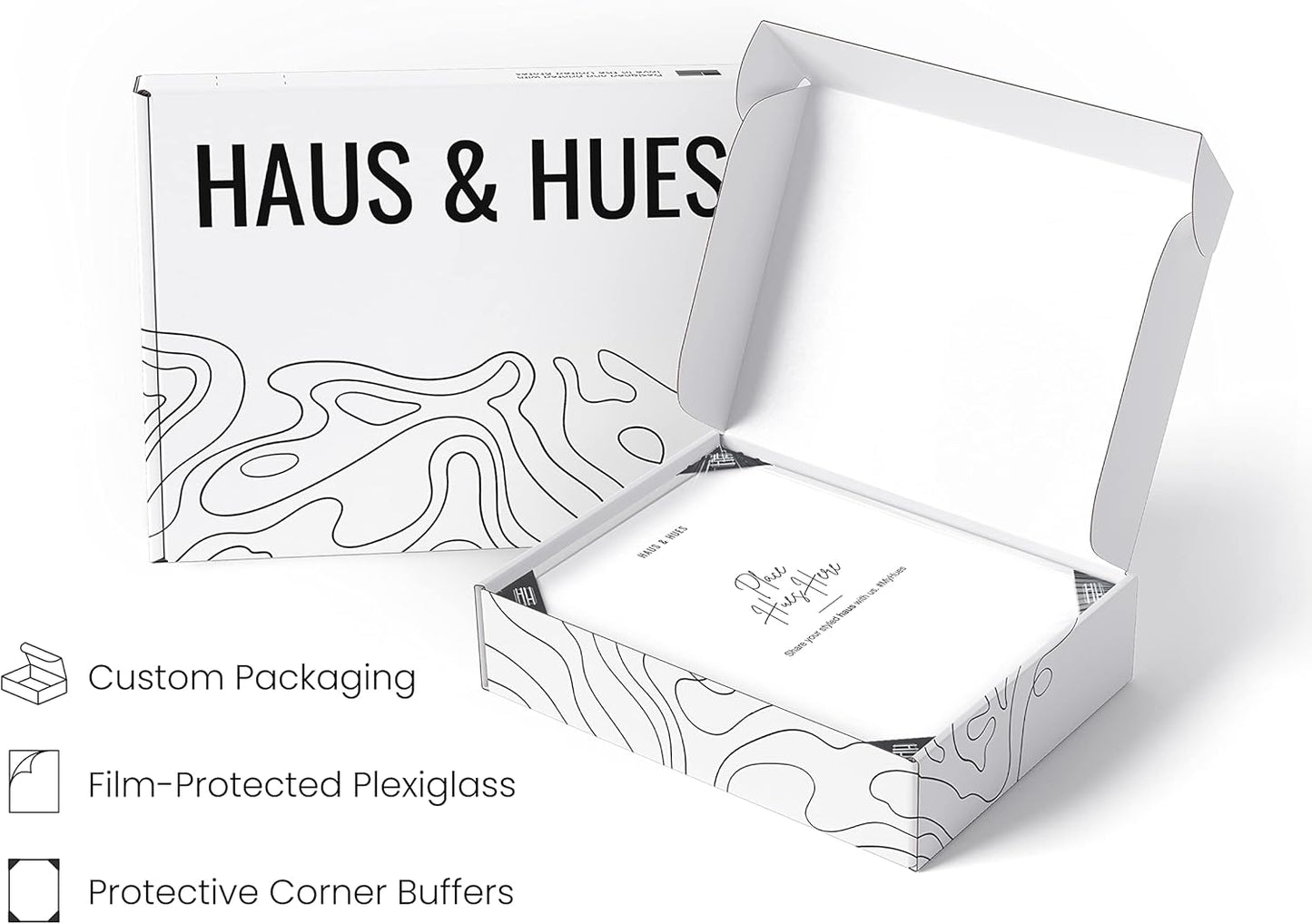 HAUS AND HUES Standalone White Aluminum Frame Set of 1-18x24