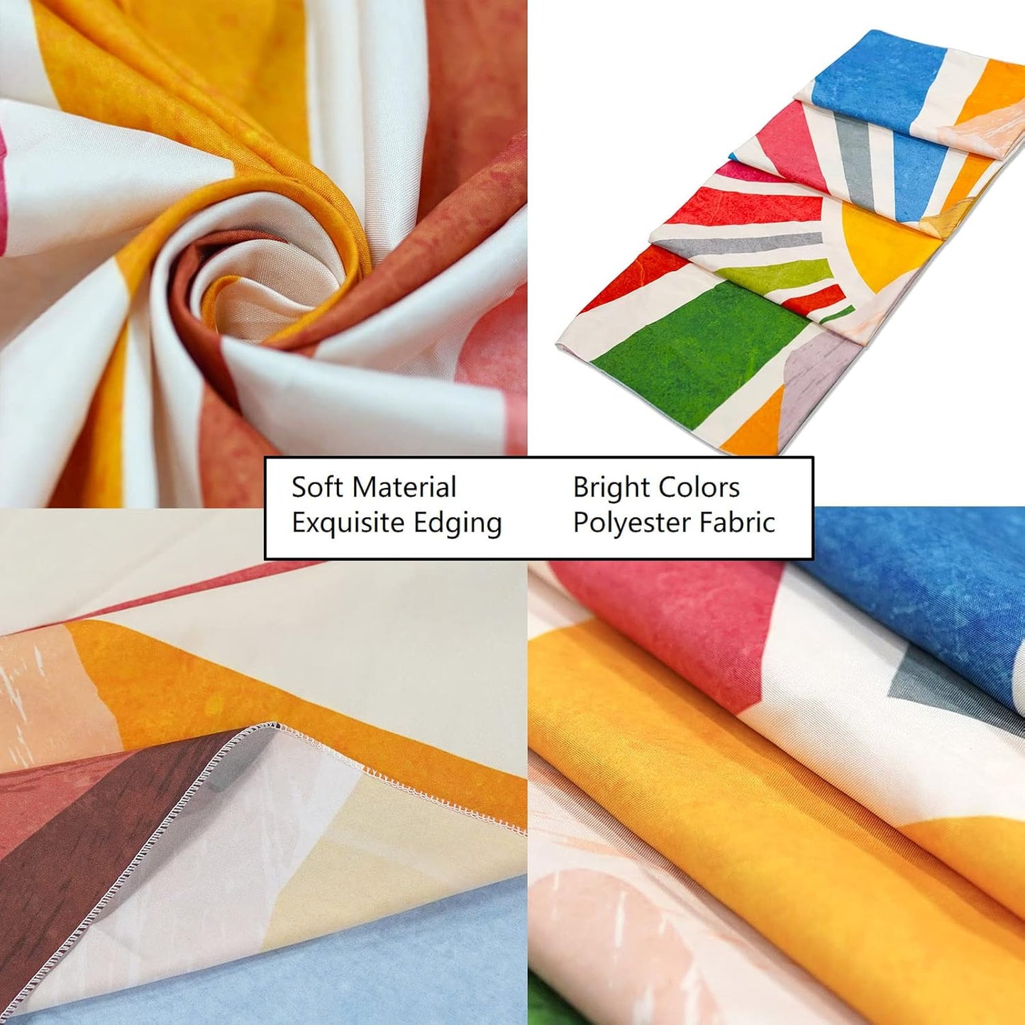 Aipon Sun Tapestry Boho Mountain Abstract Wall Hanging Tapestries Small Sunrise Sunset Western Retro Tapestrys Hippie Aesthetic Vintage Geometric Rainbow Tapastry's Indie Living Room Dorm (Yellow,