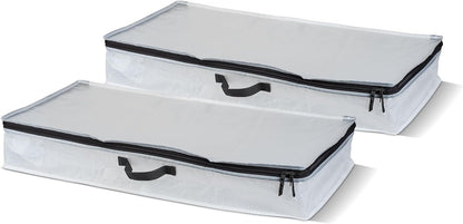 CleverMade Under Bed Storage Bag - Collapsible Storage for Shoes and Clothes Easy Use - Heavy Duty Utility Bag Home