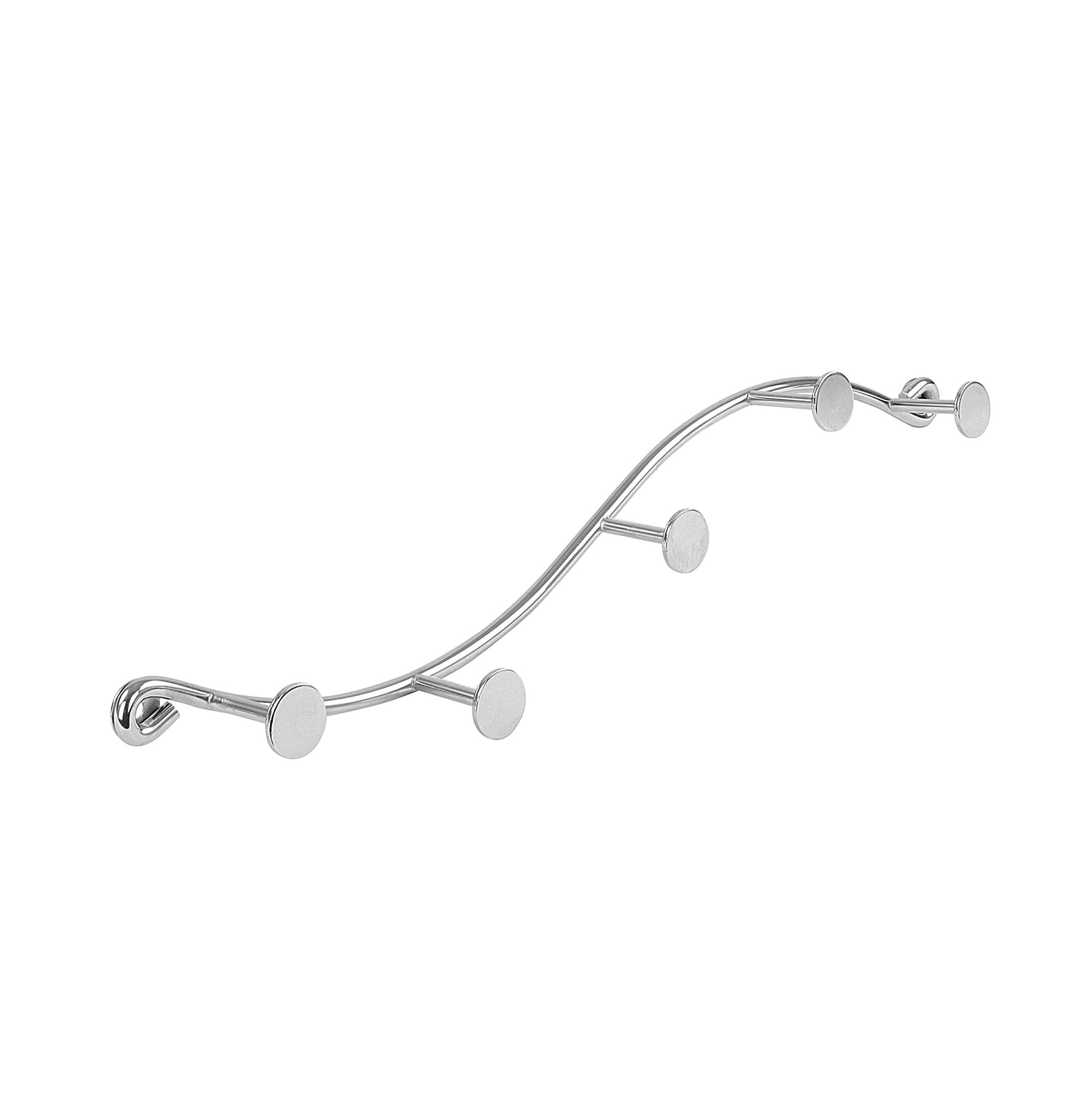 Spectrum Sweep Modern Wall Coat Rack 5 Hook for Hanging Coats Hats Bags Towels and Accessories