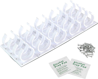 Simple Houseware Spice Gripper Clips Strips Cabinet Holder - 4 Strips, Holds 20 Jars, White