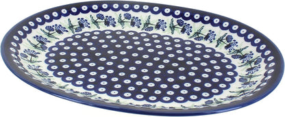 Blue Rose Polish Pottery Sweet Annie Large Serving Platter