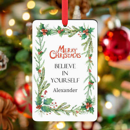 Personalized Christmas Ornaments 2025 Wood Custom Photo Picture Text Christmas Ornament Personalized Ornament Christmas Xmas Tree Decorations for Kids Couples Family Friends