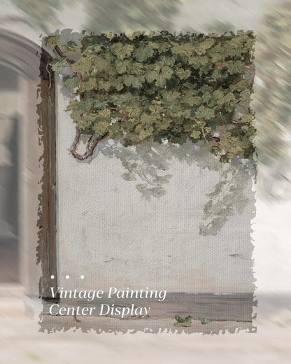 HUARCEY Gold Framed Vintage Wall Art Vineman Climbing The Walls Farmhouse Wall Decor Opening Door Oil Painting Picture Canvas Print Art Home Decor Aesthetic for Bedroom Bathroom Office 8x10in