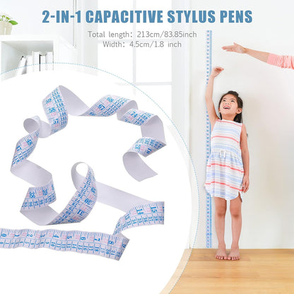 Tatuo Growth Chart Wall Labels Height Indicator Tape Ruler Growth Chart Decor Height Indicator Adhesive Ruler for Home Room Measuring(Blue)