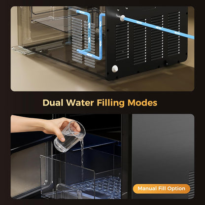 Whiskey Clear Ice-Ball Maker - 2" Slow-Melting Sphere Ice Maker, 4 pcs in 30 Mins 144 Pcs/Day, Round Cube Machine with Automatic Freeze Tech, Water Supply Self-Cleaning for Scotch, Bourbon