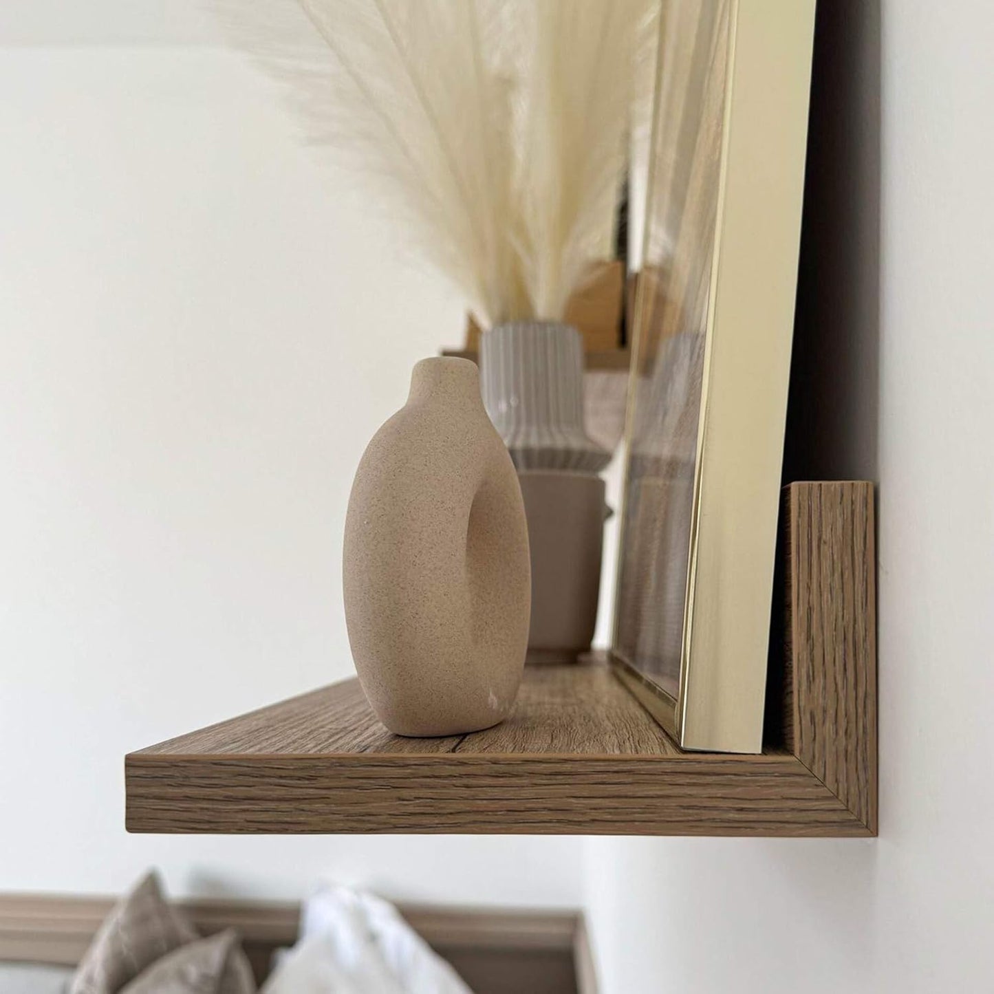 Mobili Fiver, Set of 2 Rachele Shelves, 31.49 in, Oak, Made in Italy