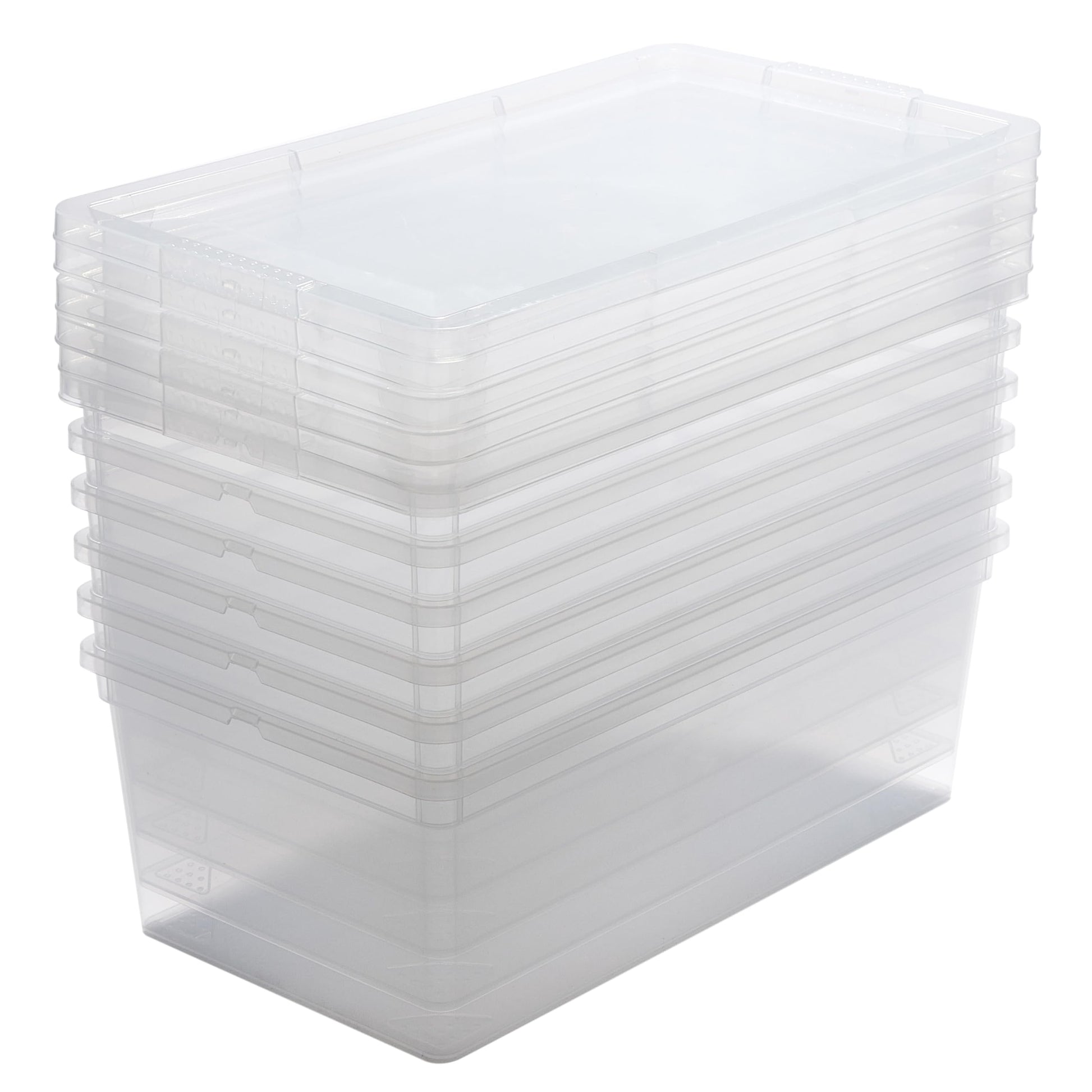 Simplify Storage Bins with Lids | Dimensions: 13.23"x 7.5"x 4.5" |6 Pack| Stackable | Nestable Bins