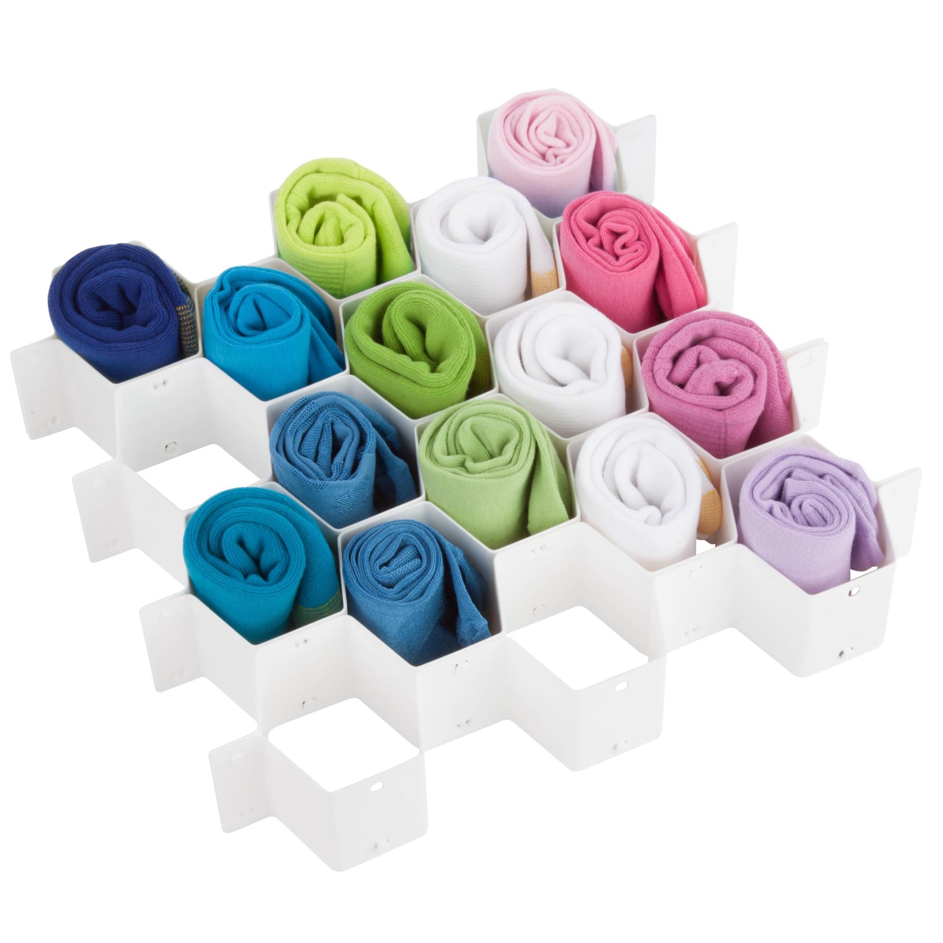Honey-Can-Do Sft-01625 Collapsible Drawer Organizer, White,Medium