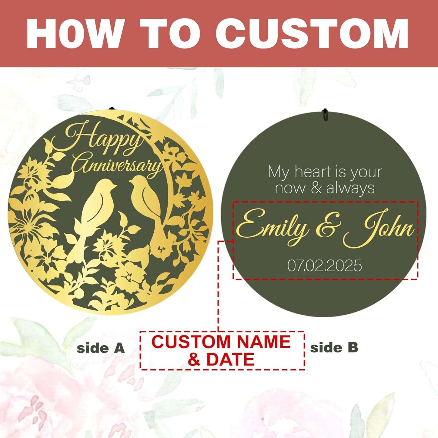 ASTARIN Happy Anniversary Wind Chimes Personalized, Deep Tone Wind Chimes for Memory Day, for Couple Friends Wife Husband, Marriage Keepsake Gift Ideas