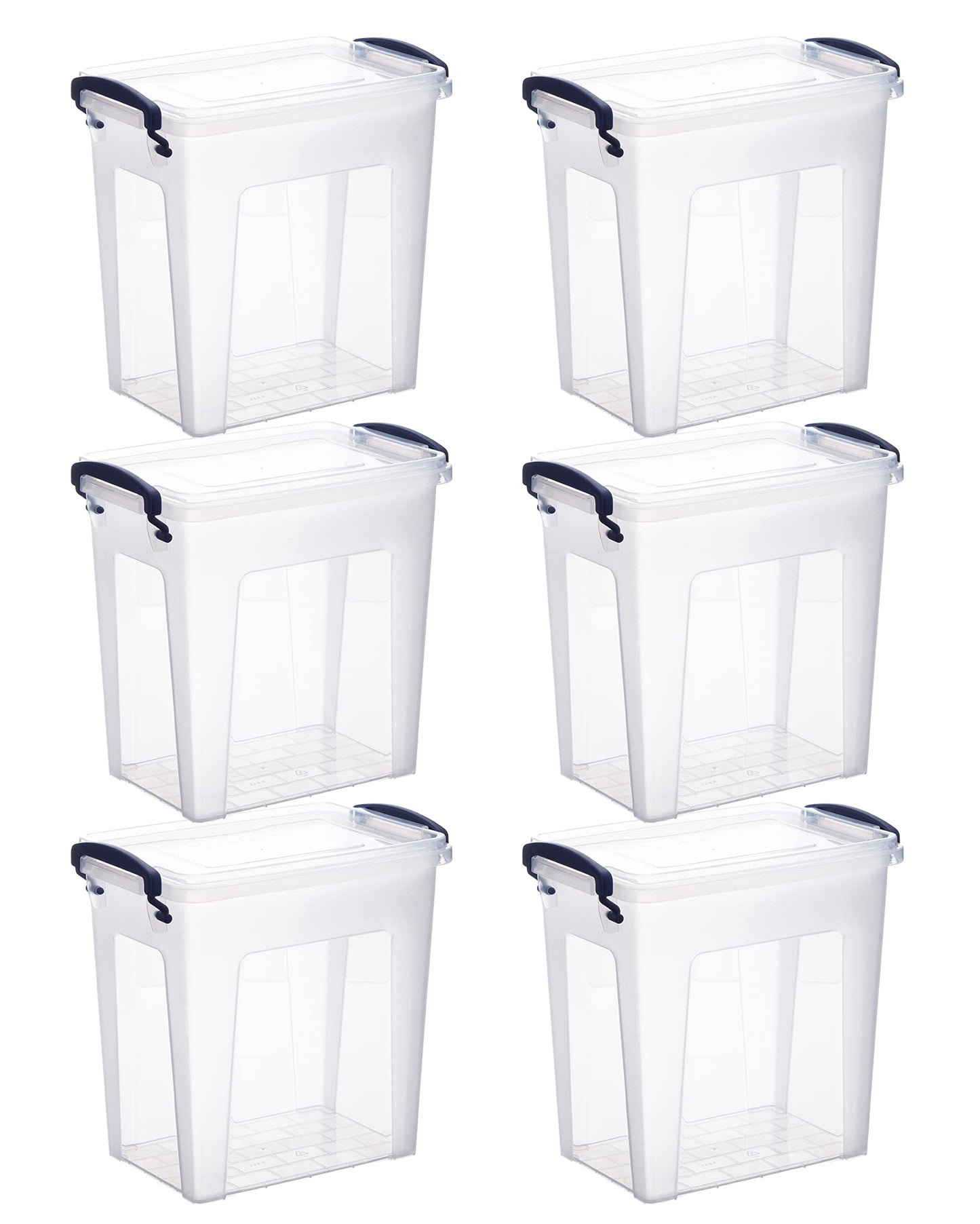 Superio Clear Storage Boxes with Lids, 8.75 Quart Plastic Container Bins for Organizing, Stackable