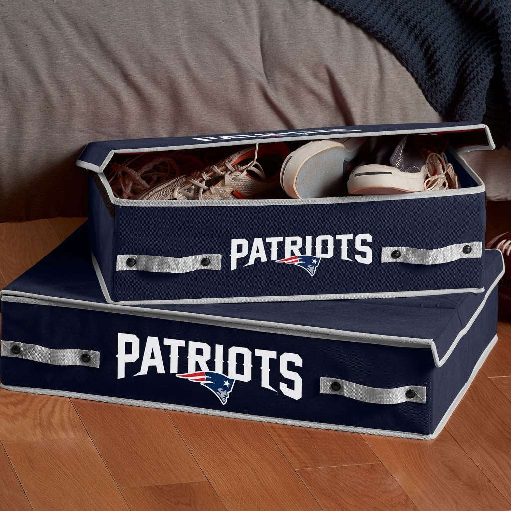 Franklin Sports NFL New England Patriots Under The Bed Storage Bins - Large