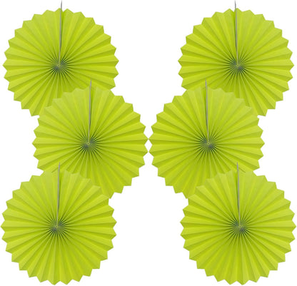 Green Graduation Party Decor,Tropical Party Decorations,Emerald Green Party Decorations,Hawaiian Themed Party Decorations,16in Hanging Paper Fans 30 Color DIY Set (Clear Green)