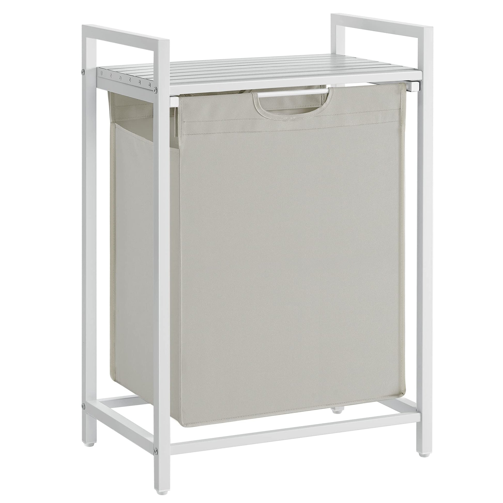 VASAGLE Laundry Hamper, Laundry Basket, Laundry Sorter with A Pull-Out and Removable Bag, Shelf