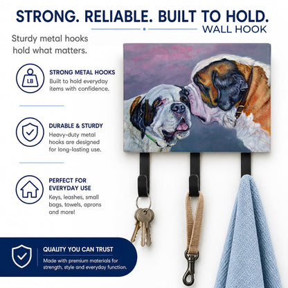 Caroline's Treasures 7332TH68 Saint Bernard Whisperear Leash or Key Holder, Wall Hooks, Key Hooks