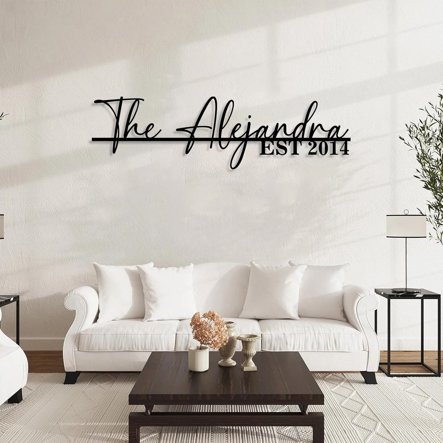 Personalized Family Name Sign | Custom Metal Sign | Metal Wall Art | Last Name Signs for Home | Wall Decor | Split Letter Monogram Sign | Home Letters | Wedding Gift | Housewarming Couples Gift