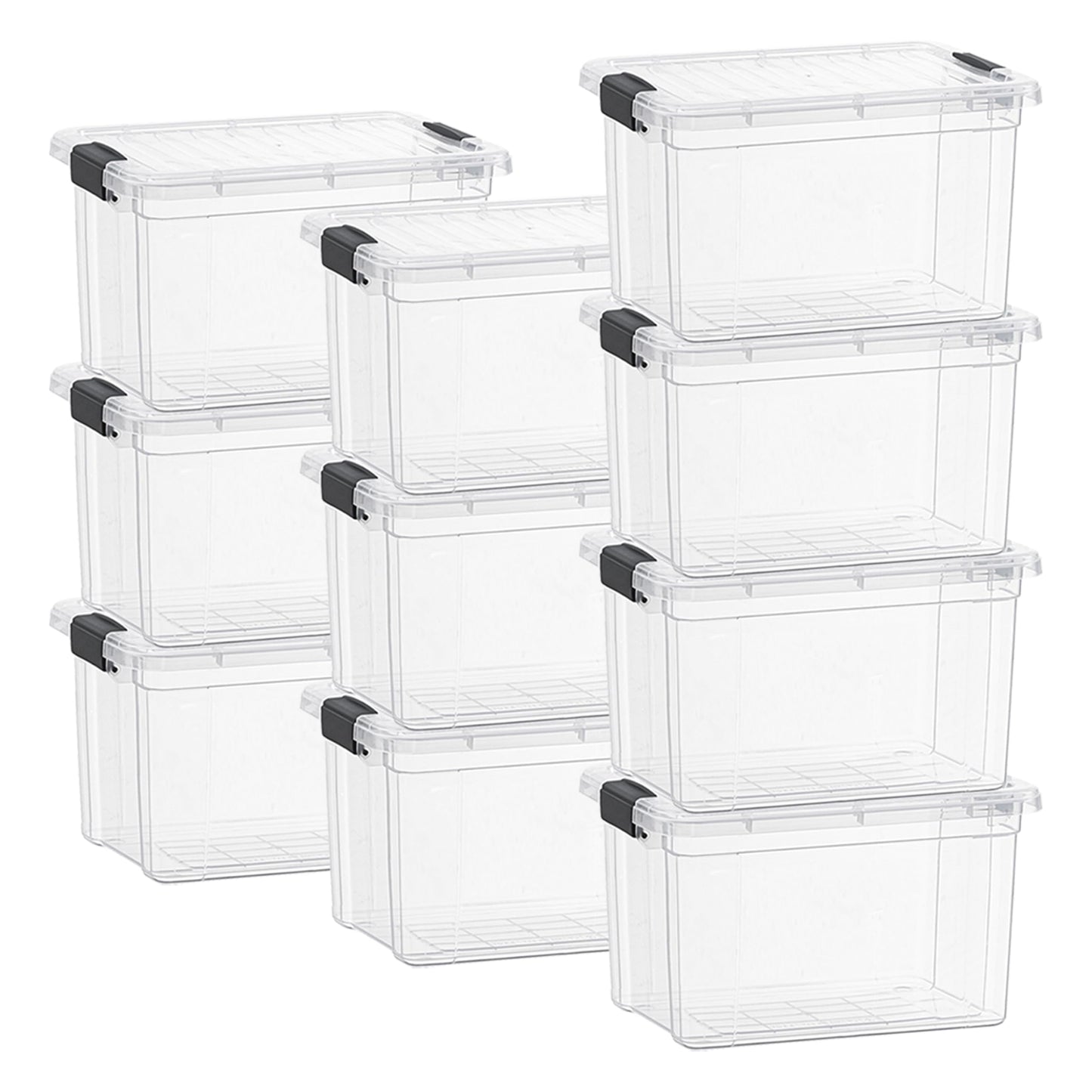 Superio Clear Storage Box with Lid, 49 Quart Plastic Container Bins for Organizing, Stackable