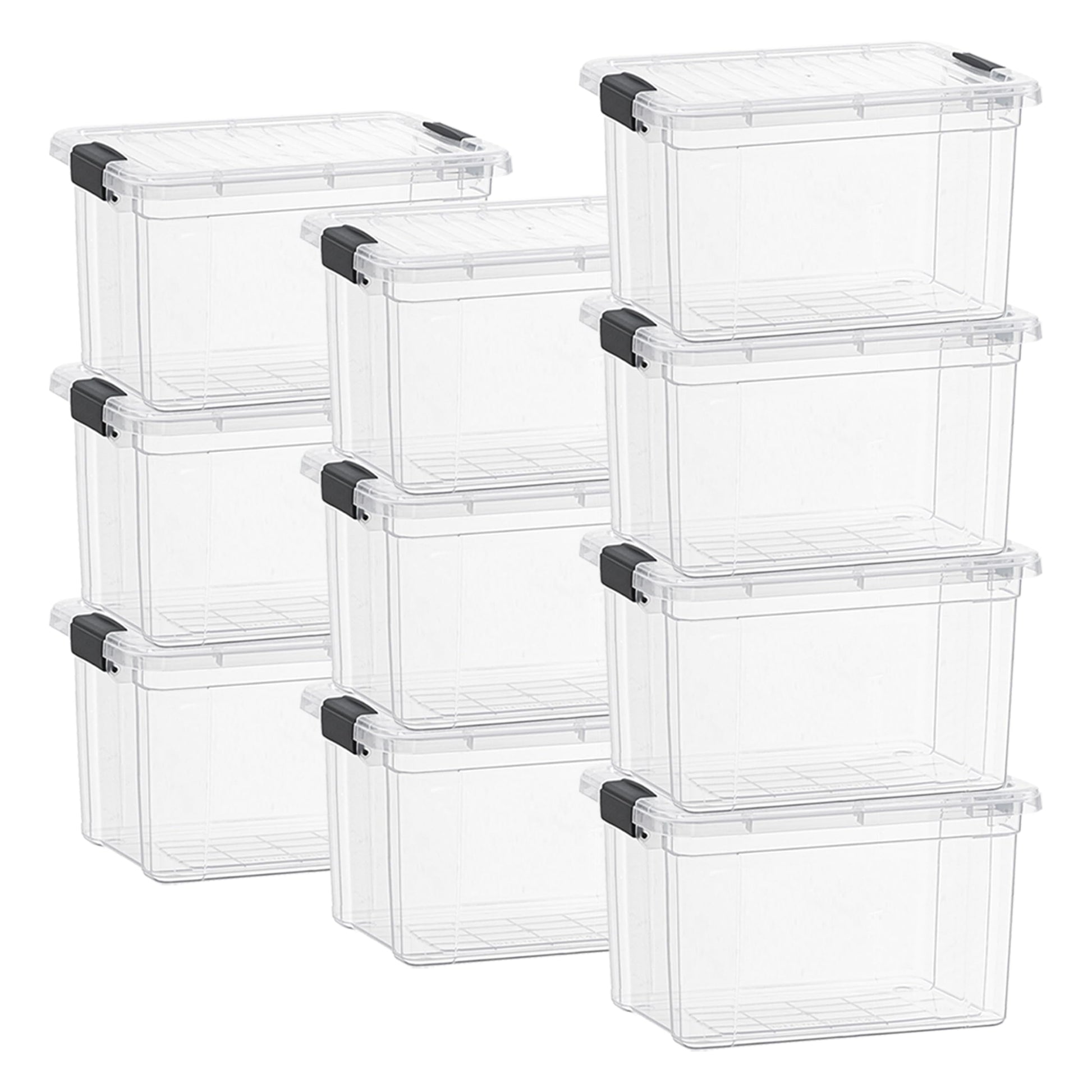Superio Clear Storage Box with Lid, 49 Quart Plastic Container Bins for Organizing, Stackable
