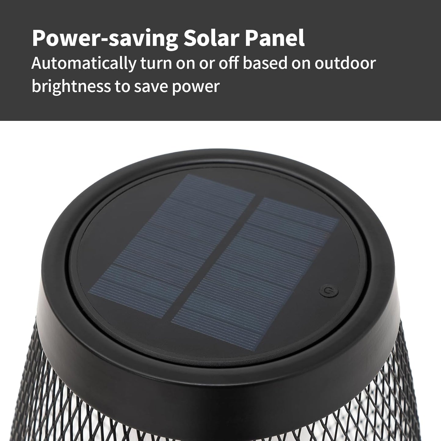 Patio Solar Light Flickering Flame Solar Lamps Hollow Out Waterproof Outdoor Lantern Metal Decorative Lights for Deck Porch Yard